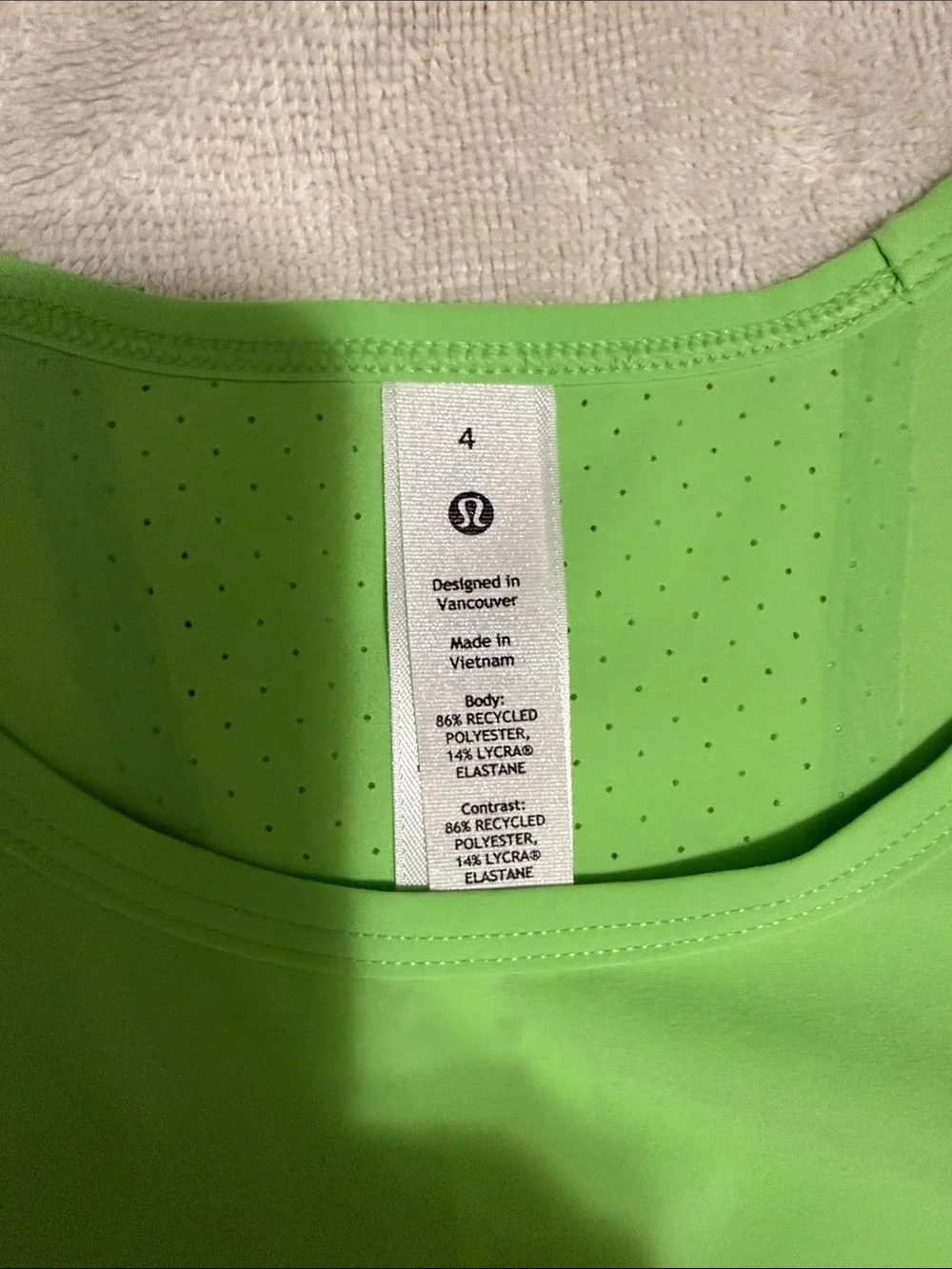 Lululemon Swift Ventilated Running tank 4  Green